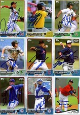 MAX PENTECOST SIGNED 2015 TOPPS PRO DEBUT PROSPECT ROOKIE CARD AUTO