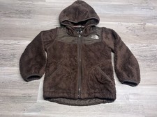The North Face Girls Fleece Hooded Jacket Chocolate Brown Size XXS Zip Up Coat
