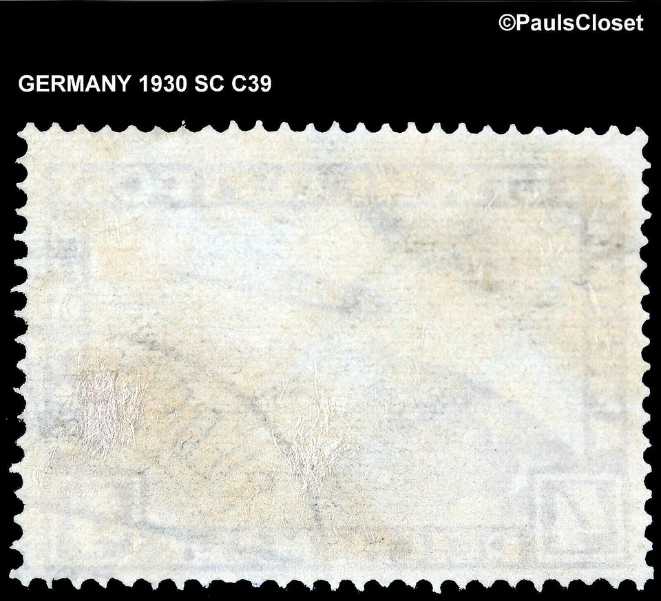 GERMANY 1930 SC C39 4M BLK BRN 1st FLIGHT TO S. AMERICA GRAF ZEPPELIN UNG F/VF - Image 2 of 2