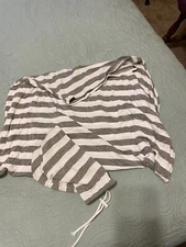 Nursing Cover Coverup for Breastfeeding Privacy Extra Wide Cover-up Grey & White