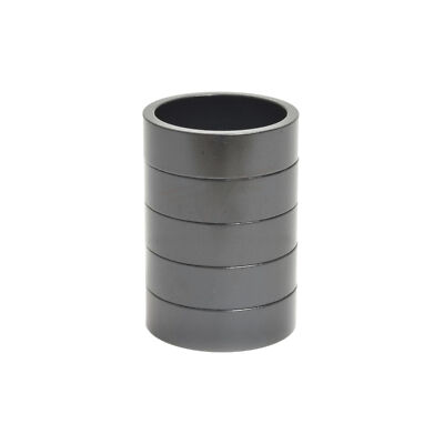 Wheels Manufacturing Aluminum Headset Spacer - 1-1/8'', 10mm, Black, 5-pack