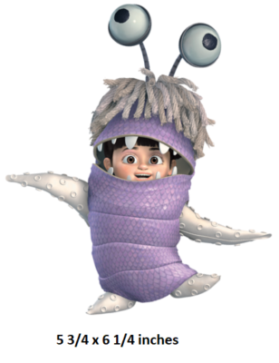 Costume Boo Decal Monsters Inc Little Girl Wall Sticker Disney Peel & Stick  Art