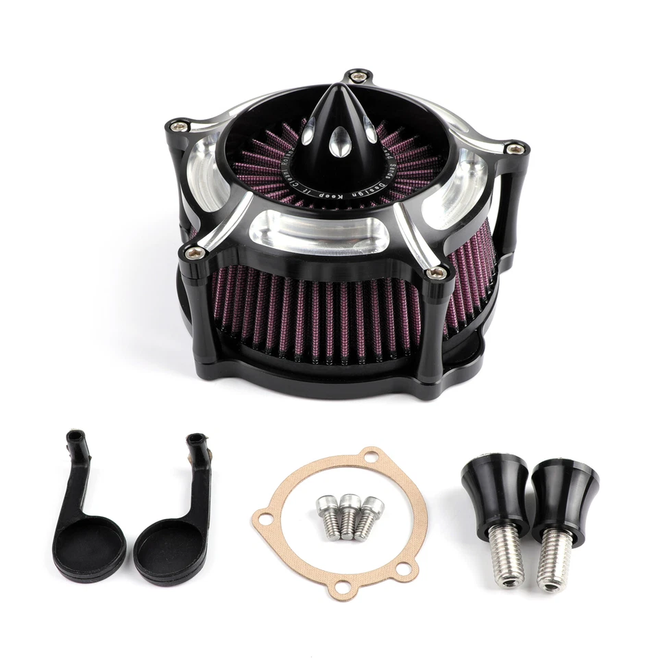 CNC Turbine Air Cleaner Filter For Sportster XL883 XL1200 1991-16 17 18 - Imagem 2 de 4