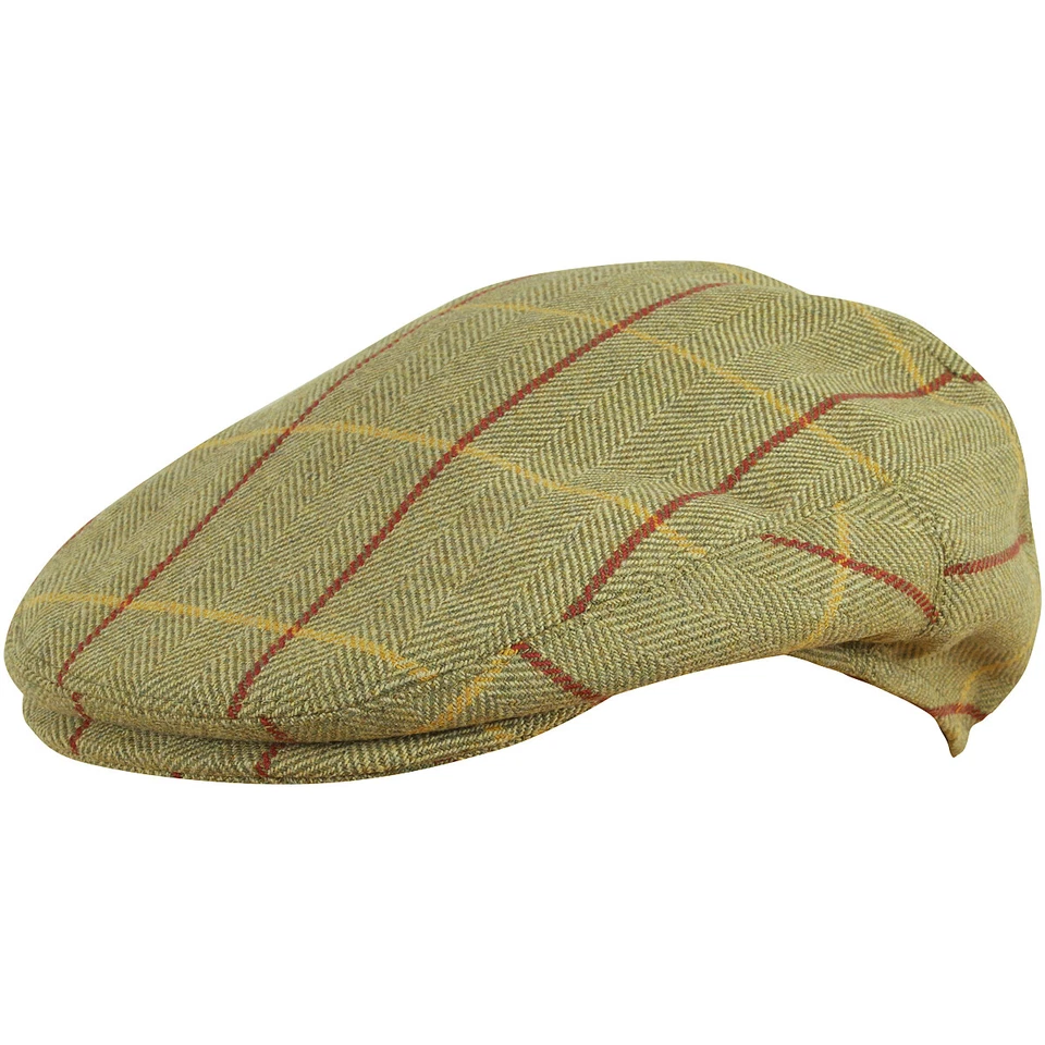 Jack Pyke Wool Blend Flat Cap Mens Country Hunting Countryman Classic Tweed