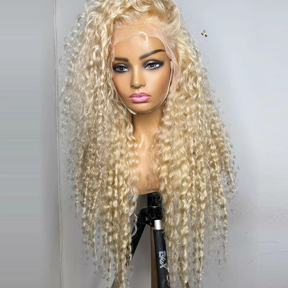 Long Curly Synthetic Lace Front Wigs Heat Resistant Fiber Hair Kinky Lace  Wigs
