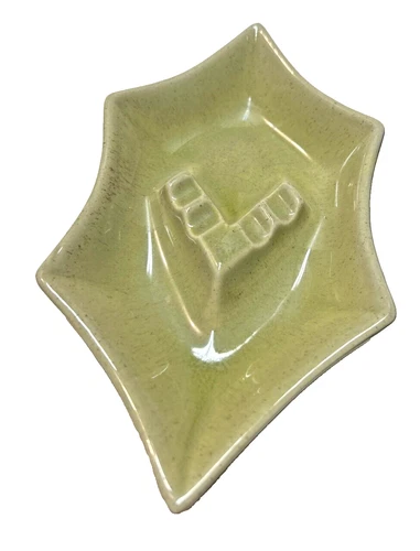 Vintage Ashtray MCM Celadon Speckled Retro 1960s No 138 Royal Haeger Rare