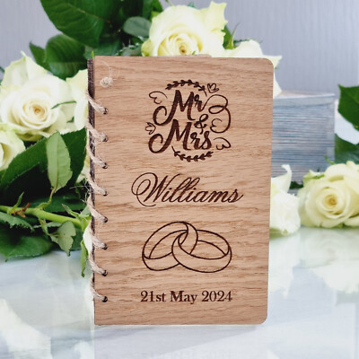 Mr & Mrs Holz Hochzeitskarte personalisiert Hochzeitsgeschenk Blumenkarte Handarbeit Geschenk