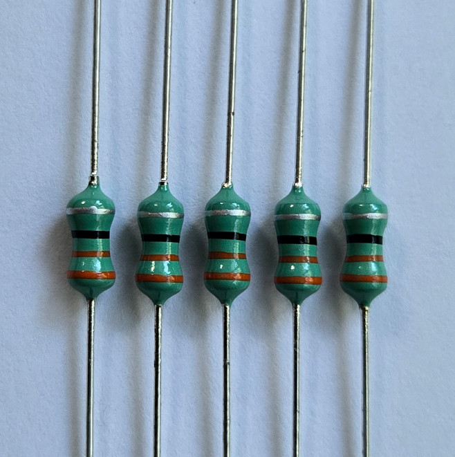 5x Inductor Choke Coil, 1uH - 4.7mH, 1/2 Watt, Inductor, 0410uH Axial