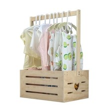 Wooden Baby Shower Crate Closet Clothes Hangers Dividers Large Gift Basket