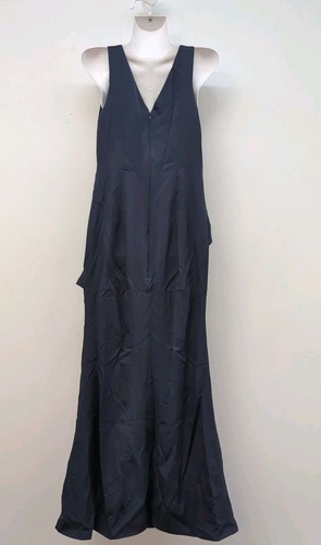 Maxi vestido para mujer con volantes delanteros sin mangas talla 8 azul marino - Imagen 2 de 7