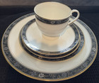 5 Piece Place Setting Oscar De La Renta AF020 Aviance Black Bone China Narumi — photo 1