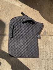 Shires Black Quilted Full Size Saddlecloth Used But Still Functional Condition