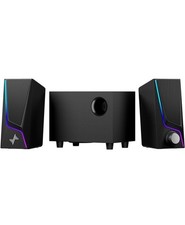 NYLAVEE COMPUTER SPEAKERS PC 6 LIGHTING MODES USB POWERED SK400 - BLACK