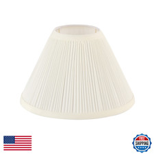 Aspen Creative 59171 Empire Uno Lamp Shade Cotton White 4 Top X 10 Bottom X 7