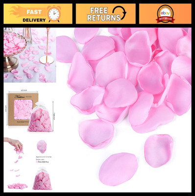300pcs Pink Silk Rose Petals - Artificial Flower Decor for Weddings, Parties & C