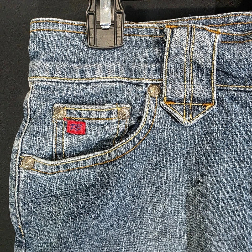 Falda vaquera vintage Paris azul juniors 5 Y2K tiro bajo micro mini grunge patinador Foto 2 de 4