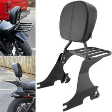 Backrest Sissy Bar & Luggage Rack For Harley Sportster XL 883 1200 Custom 04-25