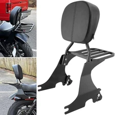 Backrest Sissy Bar & Luggage Rack For Harley Sportster XL 883 1200 Custom 04-25