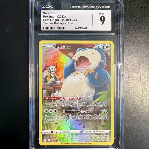 Snorlax TG10/TG30 Swsh11: Lost Origin Trainer Gallery Holo CGC 9