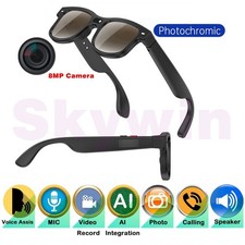 AI smart glasses with camera transition lenses for men and women with headphone