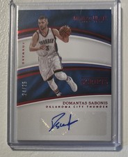 Domantas Sabonis 2016-17 Immaculate Scripts SSP Rookie RC Rookie Auto 24/25 Red