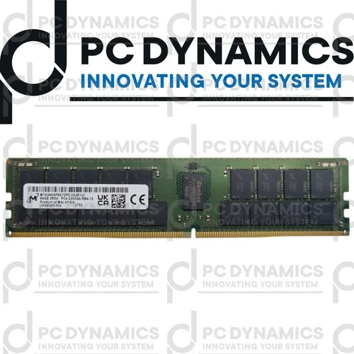 MTA36ASF8G72PZ-3G2 MICRON 64GB (1X64GB) 2RX4 PC4-3200AA SERVER MEMORY