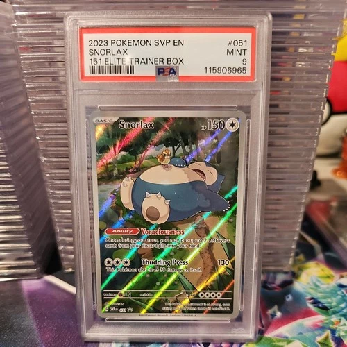 2023 POKEMON SVP EN-SV BLACK STAR PROMO 151 ETB SNORLAX #051 PSA 9
