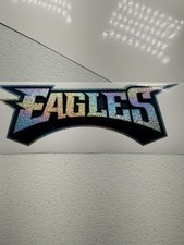 Philadelphia Eagles Wording Holographic Tiny Sparkle Vinyl Decal