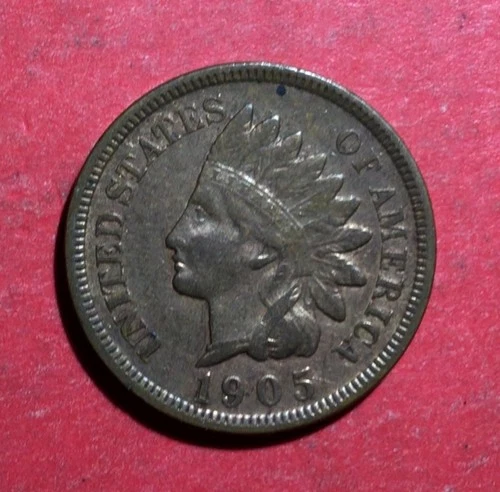 1905 US Indian Head Cent! Choice VF Details! Old US Coin!