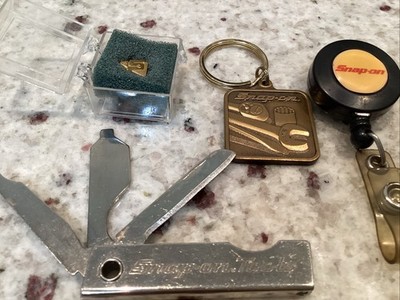 Snap On Tools Vintage Collectibles, Knife , Pin, and Keychains 