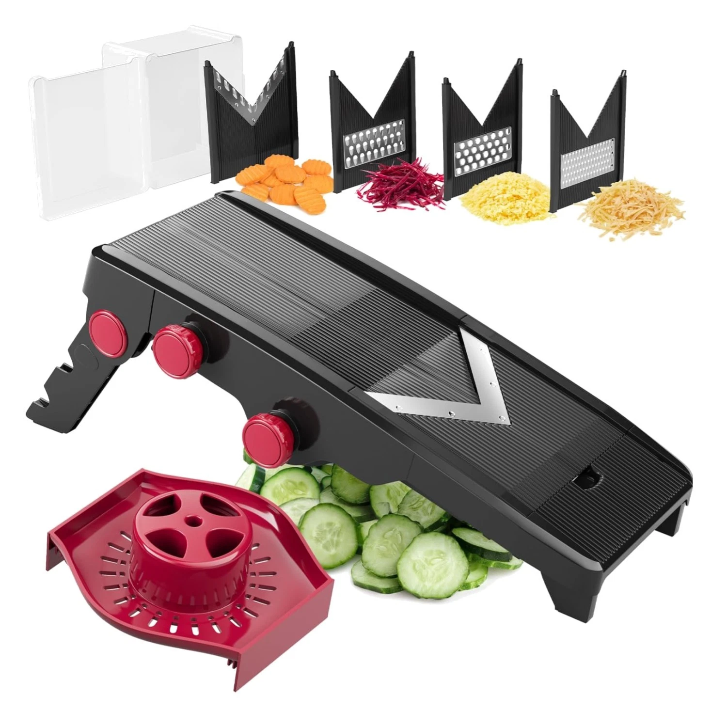 Professional Chef-Quality Mandoline Slicer - Safe & Easy Vegetable Cutting Tool