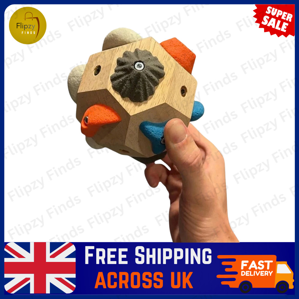 Handcrafted Boulder Block - Build Strength and Precision Solid 10cm Wooden Boul
