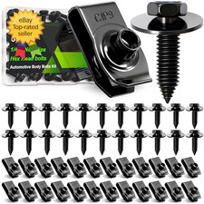 50pcs 14 U-nut Clips Hex Head Automotive Body Fender Bolts Kit For Most Cars 50pcs 14 U-nut Clips Hex Head Automotive Body Fender Bolts Kit For Most Cars
