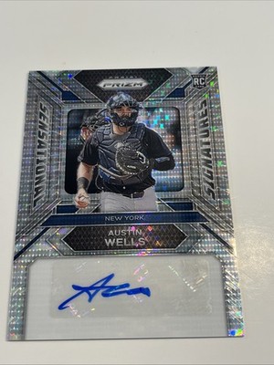 2024 Panini Prizm Austin Wells /199 Auto RC #SS-AW Pulsar Prizm Yankees Rookie