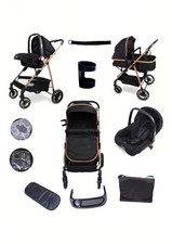 Parents & Peanuts 3 in 1 Baby Travel System Pram Pushchair with Infant Car Seat