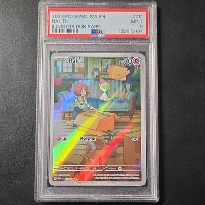 2023 Pokémon SV01 Scarlet & Violet EN Ralts Illustration Rare #211 Holo PSA 9