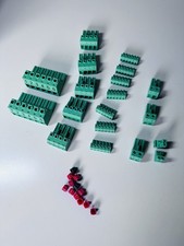 Lot Phoenix Contact Style Green PCB Screw Terminal Blocks Various Sizes 2-6 Pin