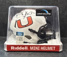 Vince Wilfork Signed Miami Hurricanes Speed Speed Lunar Eclipse Mini Helmet