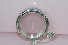 Pandora Floating  Locket and Necklace Medium 590529-60 Adjustable Ster Silv