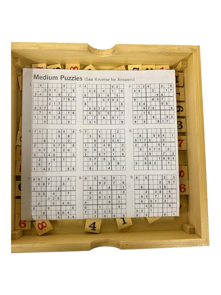 Starbucks Coffeehouse Games Wooden Sudoku Board – Limited Edition Bamboo Set - Image 2 of 4