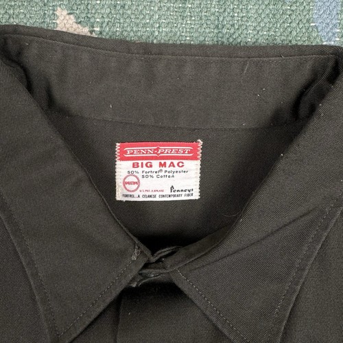 NOS Vintage 60s Big Mac Koratron Work Shirt Twill Gray Size XL Workwear USA - Picture 3 of 4