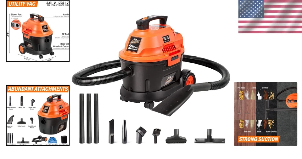 Convenient 2.5-Gal Vac with Blower Function - Image 2 of 4