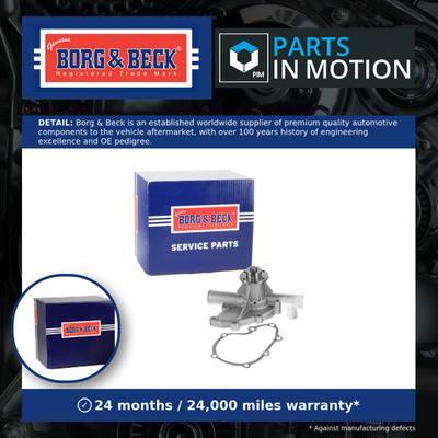 Water Pump fits BMW 02 E10, E6 2.0 68 to 75 Coolant B&B 11510686001 11510686801