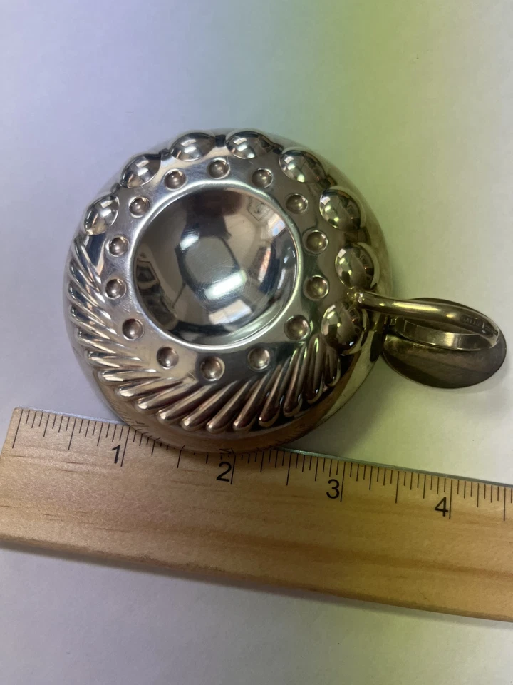 Taza de cata de vinos Tastevin chapada en plata Christofle Francia Gallia de colección Foto 4 de 4