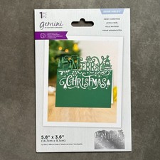Crafters Companion Gemini Merry Christmas EdgeAbles Border Die Holiday Cards Tag