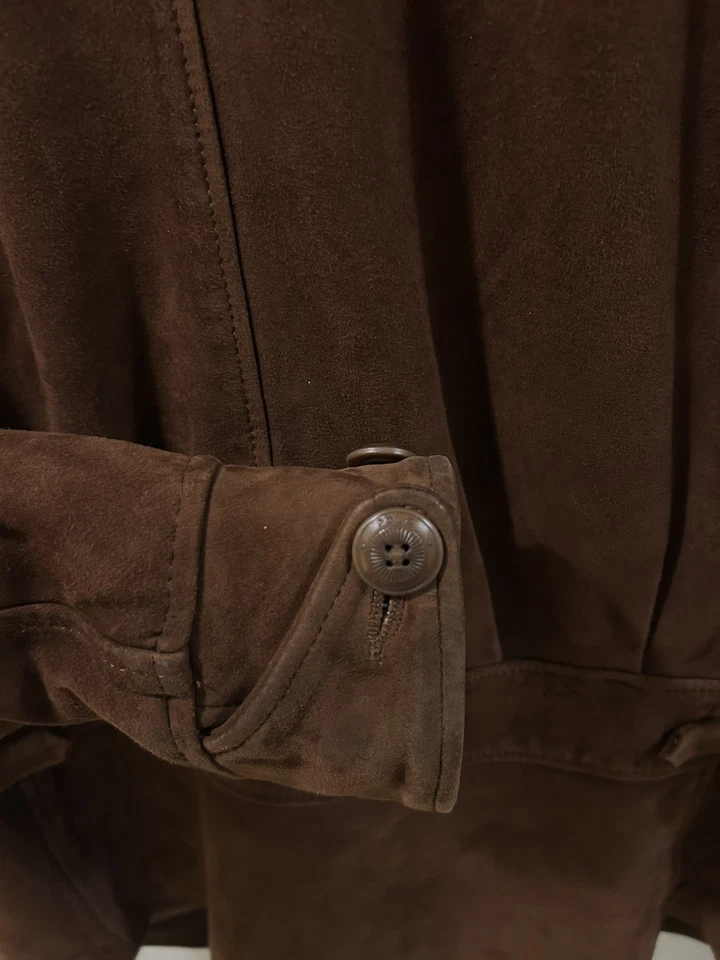 Polo Ralph Lauren Mens Brown Suede Leather Full Zip Jacket Size M $998 - Image 4 of 4