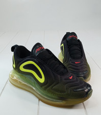 Nike Air Max 720 GS AQ3196-005 Black Volt Sneakers Size 6Y Youth Shoes