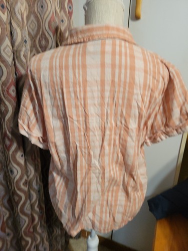 Blusa mediana de hilo universal naranja para mujer - Imagen 2 de 3