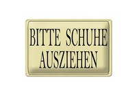 Blechschild Hinweis 30X20 Cm Bitte Schuhe Ausziehen Deko Schild