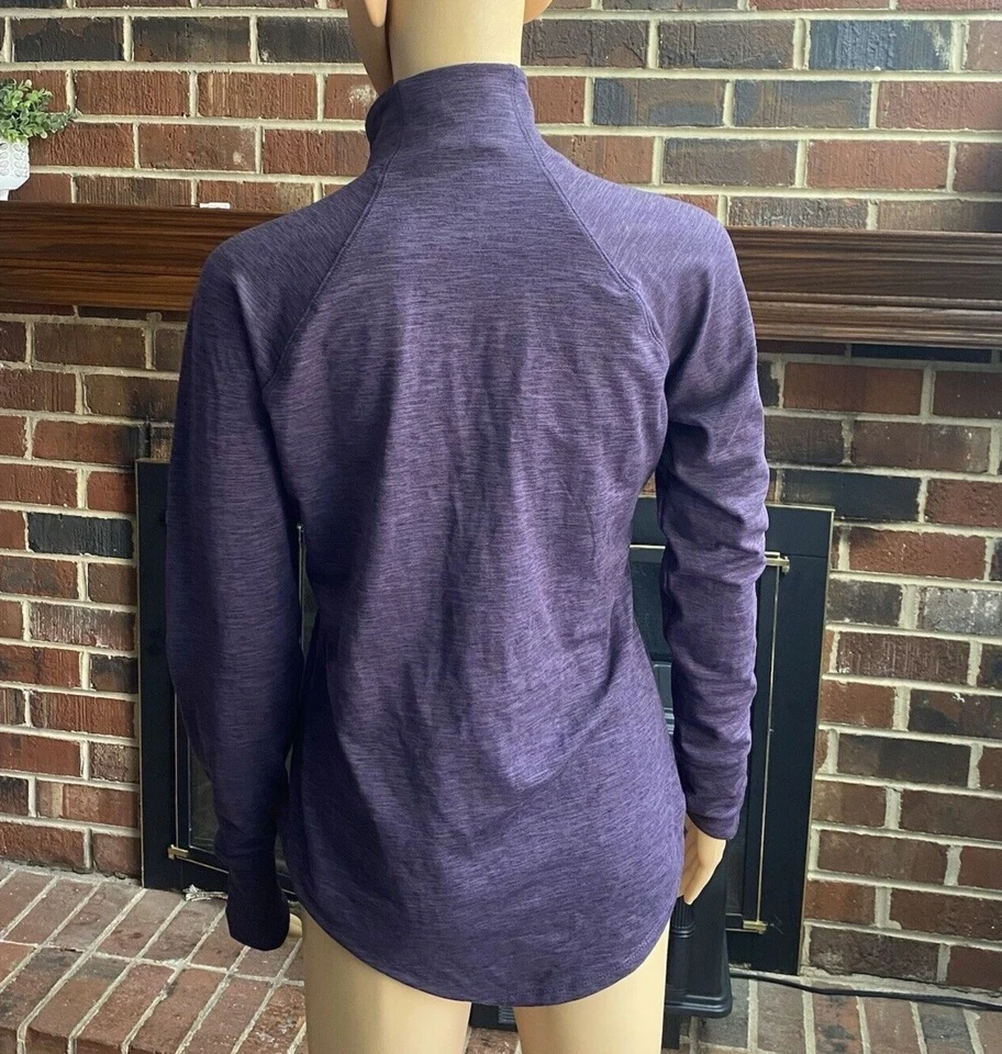 Top de rendimiento deportivo para mujer capa 8 manga larga púrpura talla M secado rápido Foto 3 de 4